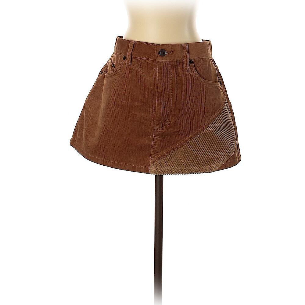 Marc Jacobs Cotton Mini Skirt Size 29 Tan Stretch Y2K Designer M4007057